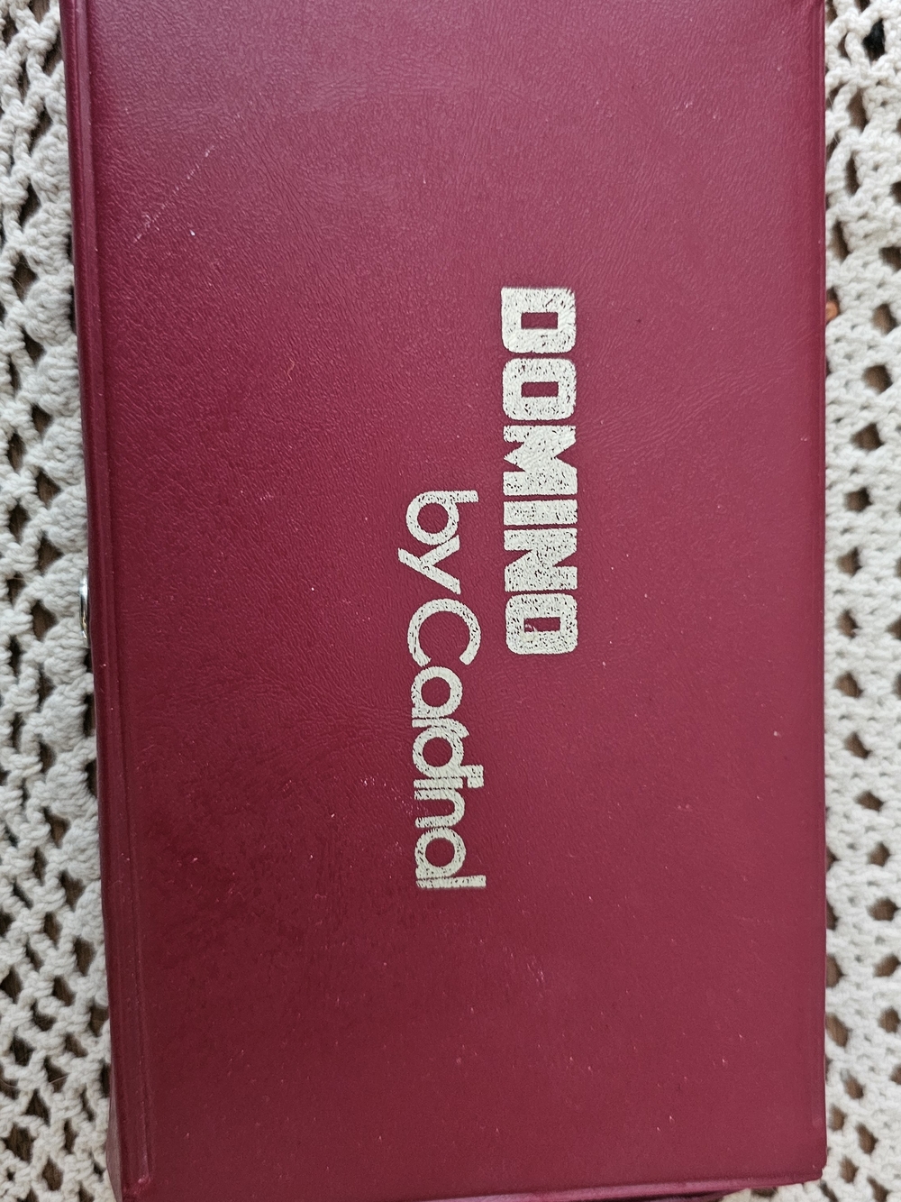 Vintage DOMINO by Cardinal Game Box - Deep Wine Red(131)